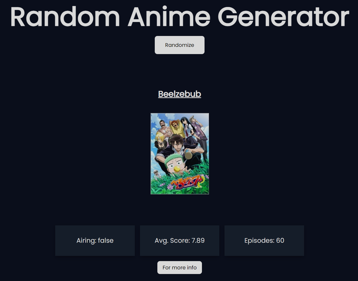 Random Anime Generator